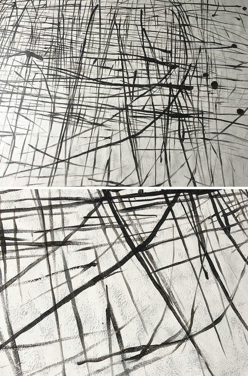 Extra Large Painting,Black And White Minimal Painting On Canvas - Contemporary Artwork